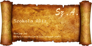Szokola Aliz névjegykártya